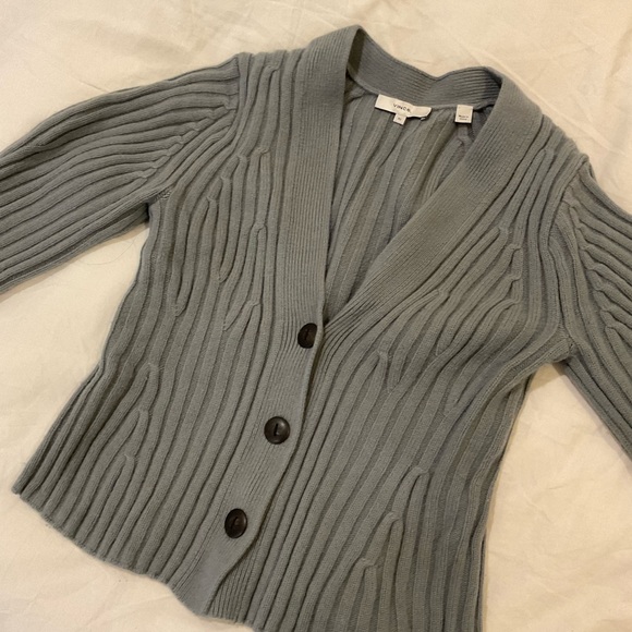 Vince Poet Sleeve Merino-Cashmere Cardigan - Picture 5 of 5